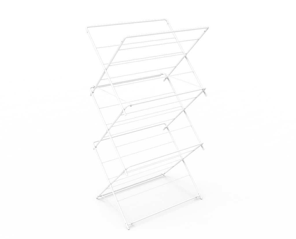 TENDEDERO PLEGABLE DE ACERO BLANCO